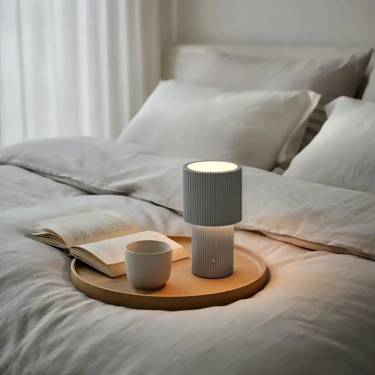  Iluma portable table lamp Ø12.2 x H22.1 cm Metal Silver