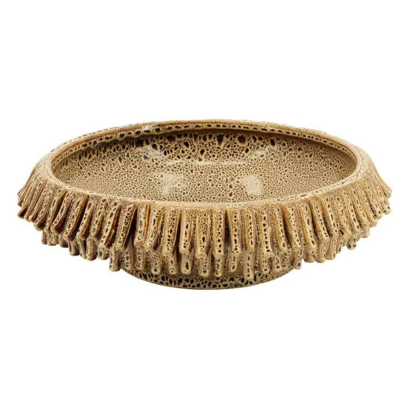 Frappe Bowl 36x35,5x10 cm Earthenware Brown