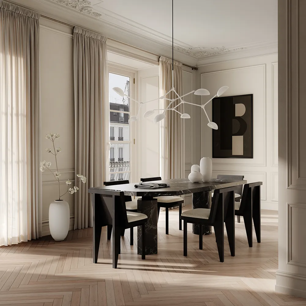 Brutus Slim Dining Chair - Coffee