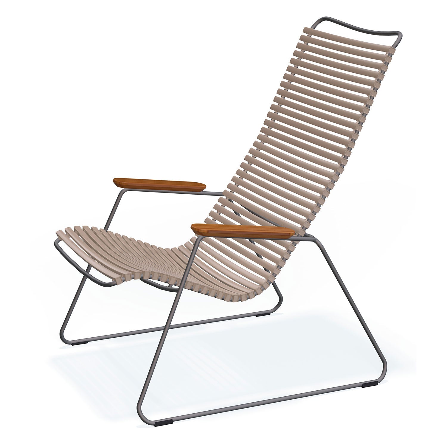 Click lounge chair sand lamella bamboo