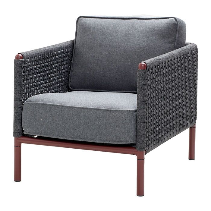 Encore Lounge Armchair Grey/Bordeaux
