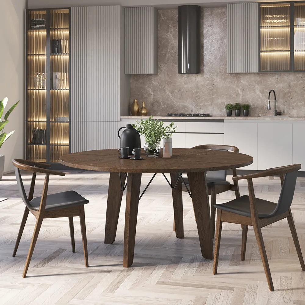 SM128 dining table Oak white oiled