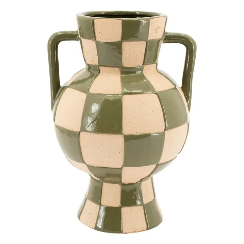 Blocsy 3 Vase 19,5x18,5x28 cm Earthenware Green