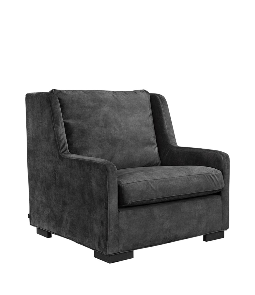 Dover armchair upholstery Avanna dark grey