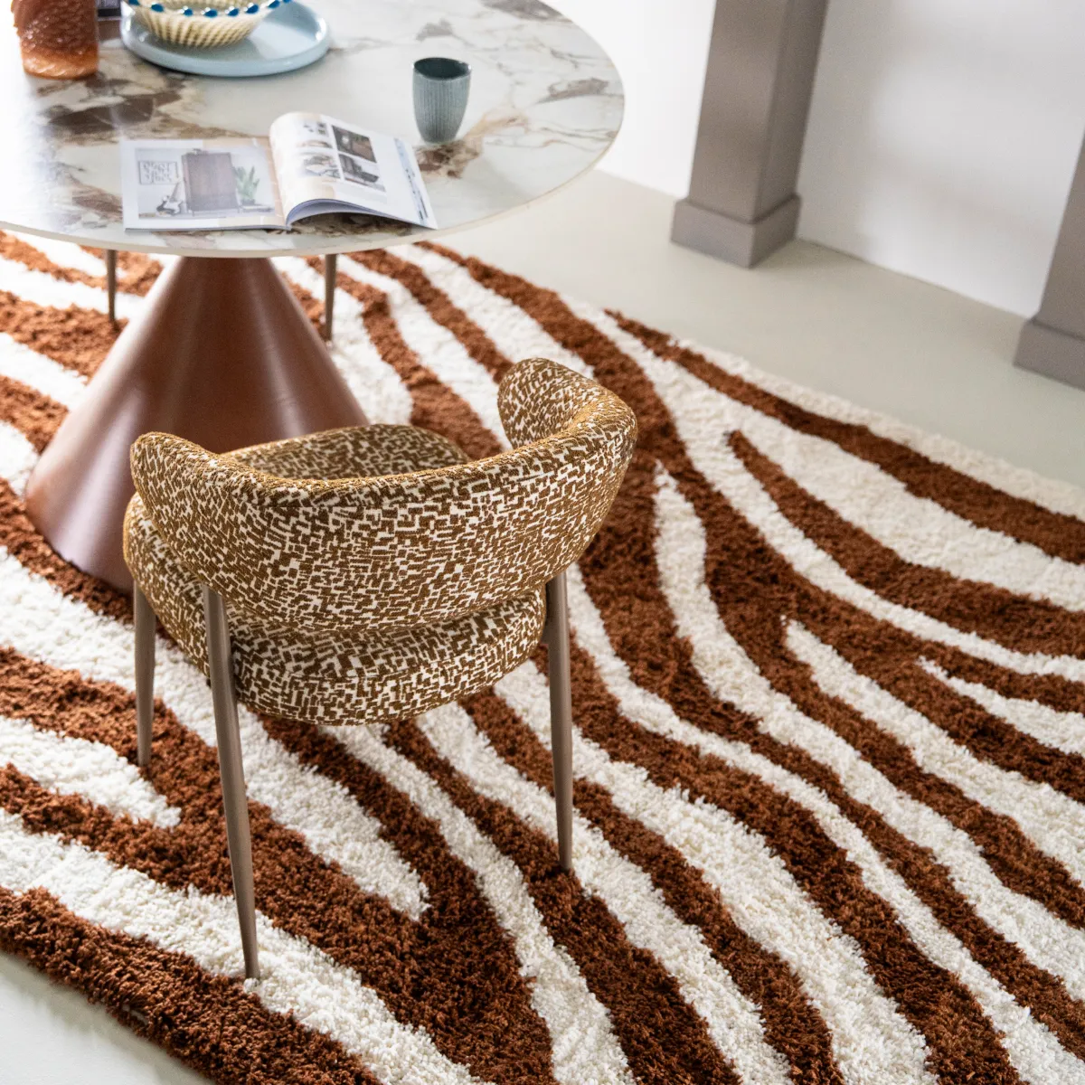 Zebra Rug Marty 160x230 cm Caramel