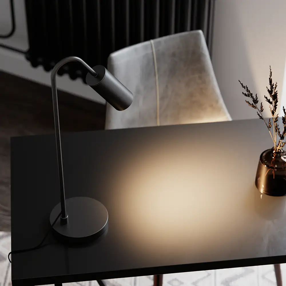 Curve Table Lamp Matt Black