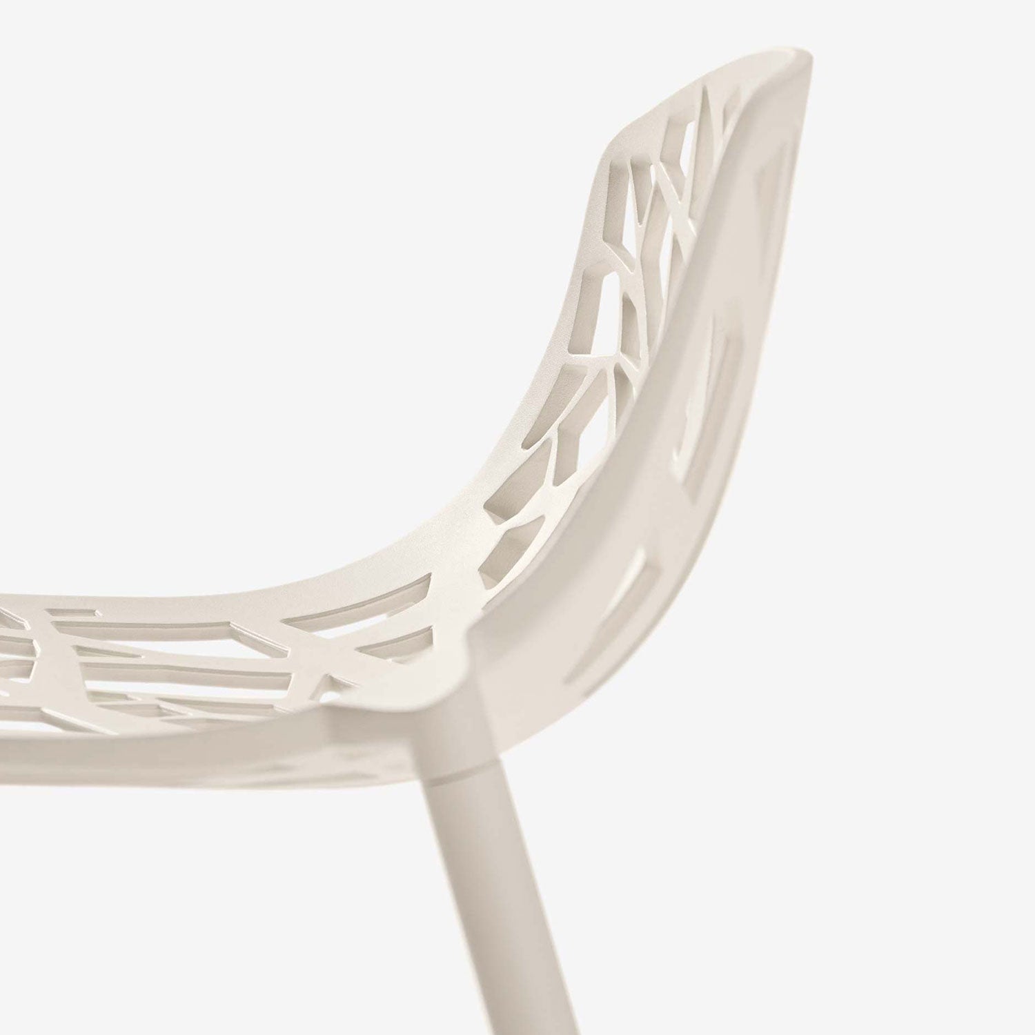 Forest bar stool 65 cm with low back White