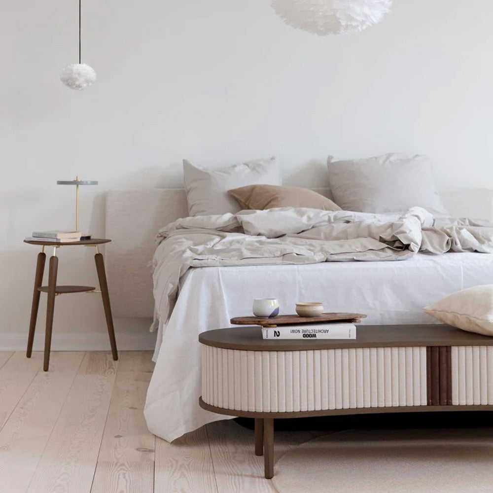 Audacious TV stand Dark Oak/White Sands