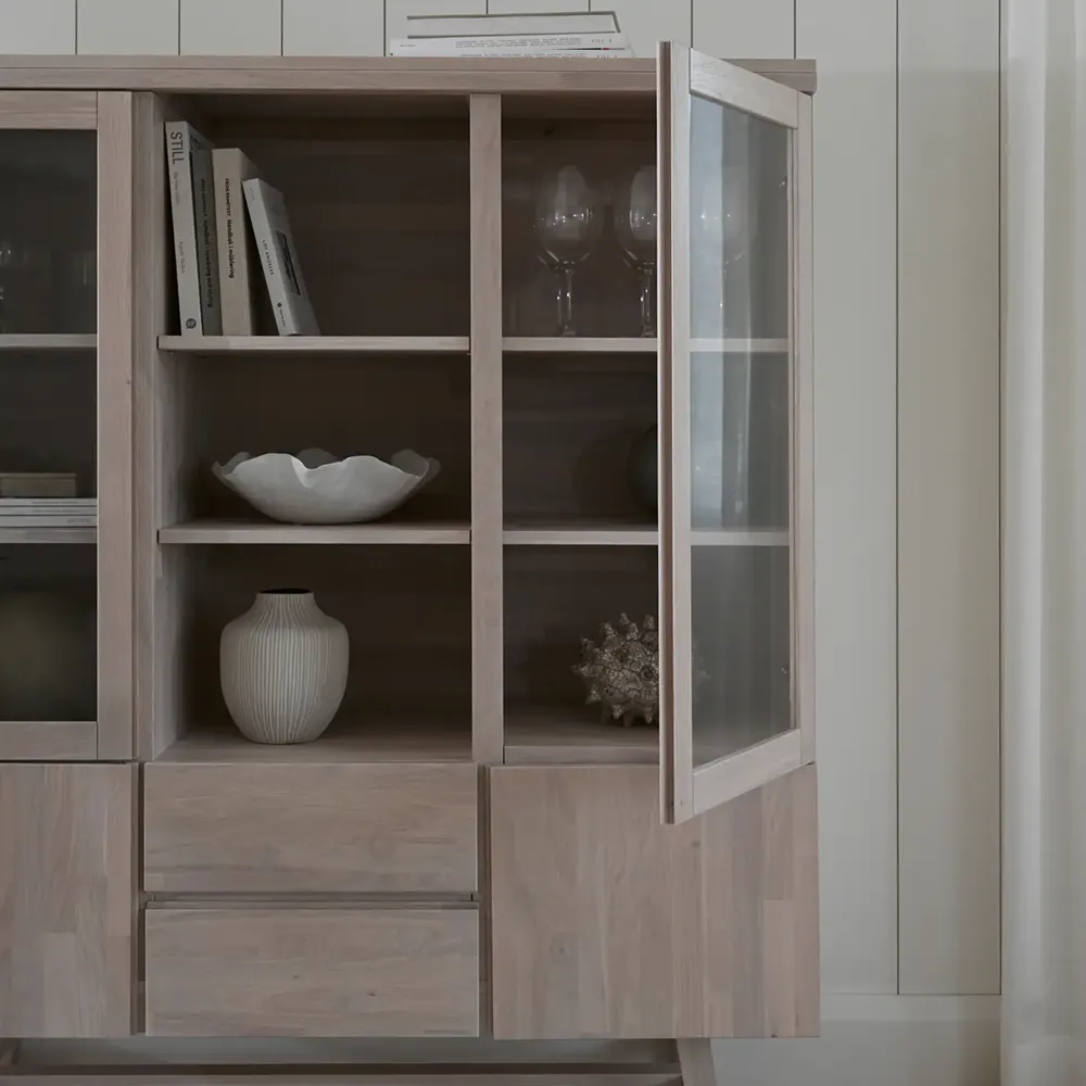 Brooklyn cabinet 130 cm white pigmented oak