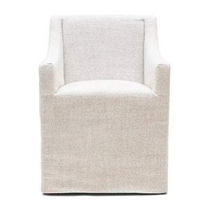 Firenze dining chair rich tweed antique white