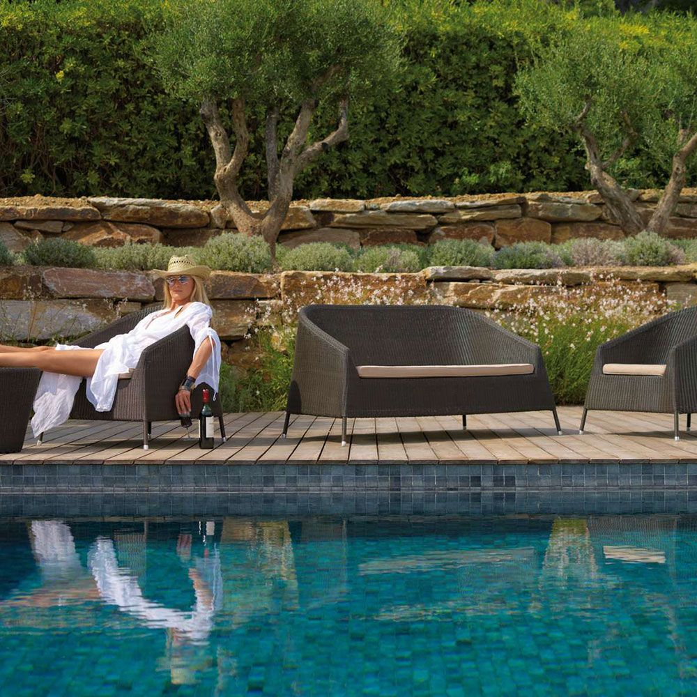 Kingston 2 seater Stackable Lounge Sofa Mocha