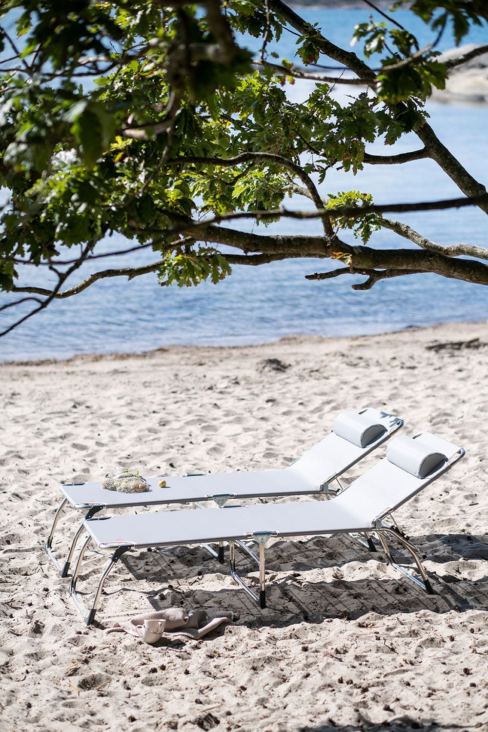 Amigo sunbed xxl grey aluminium/textilene