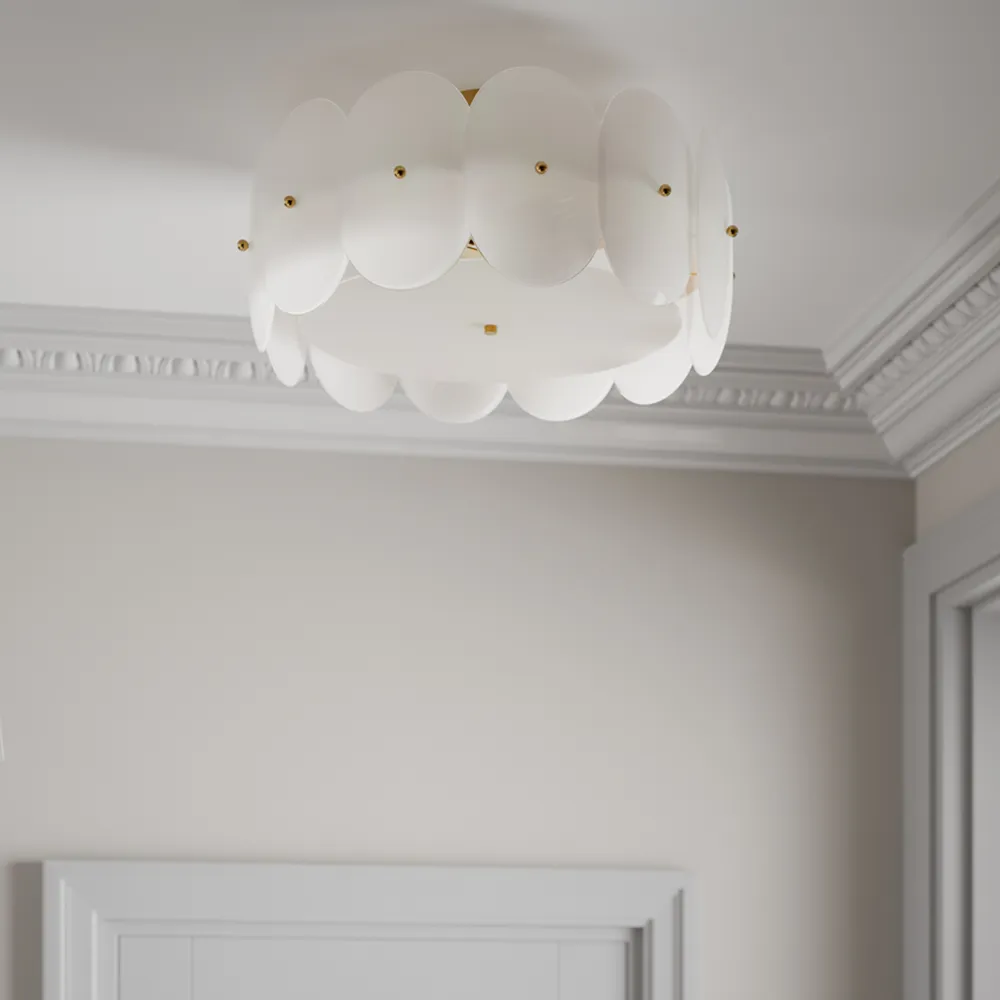 Omlott ceiling light Ø53cm brass/white