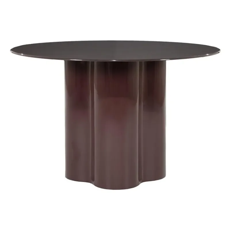 Dauphine 120x120x76 cm Glass & MDF Red