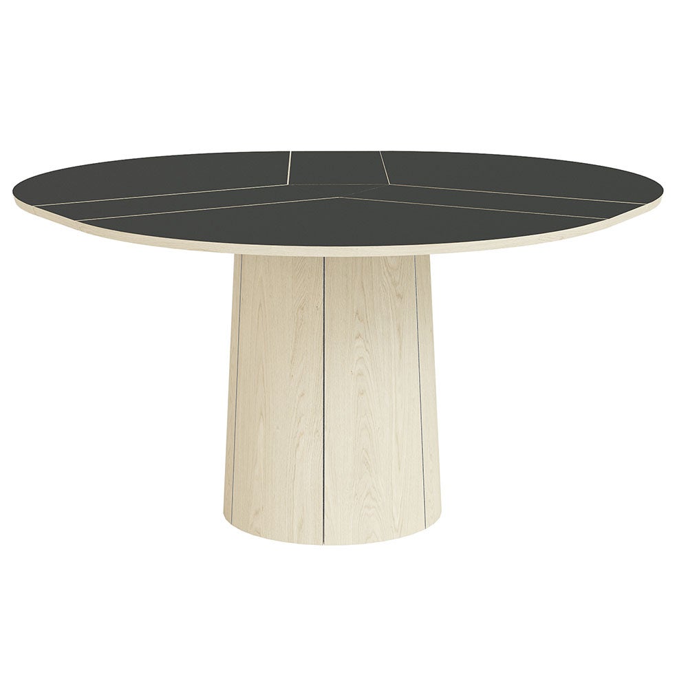 Sm33 Table Oak White Oil/Black Nano Laminate