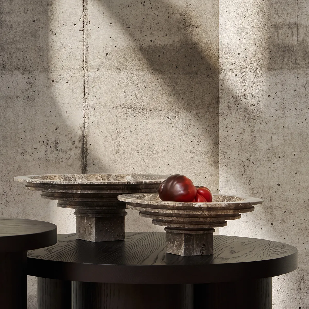 Travertine Decorative Bowl Sori Mini, Ø 30 cm