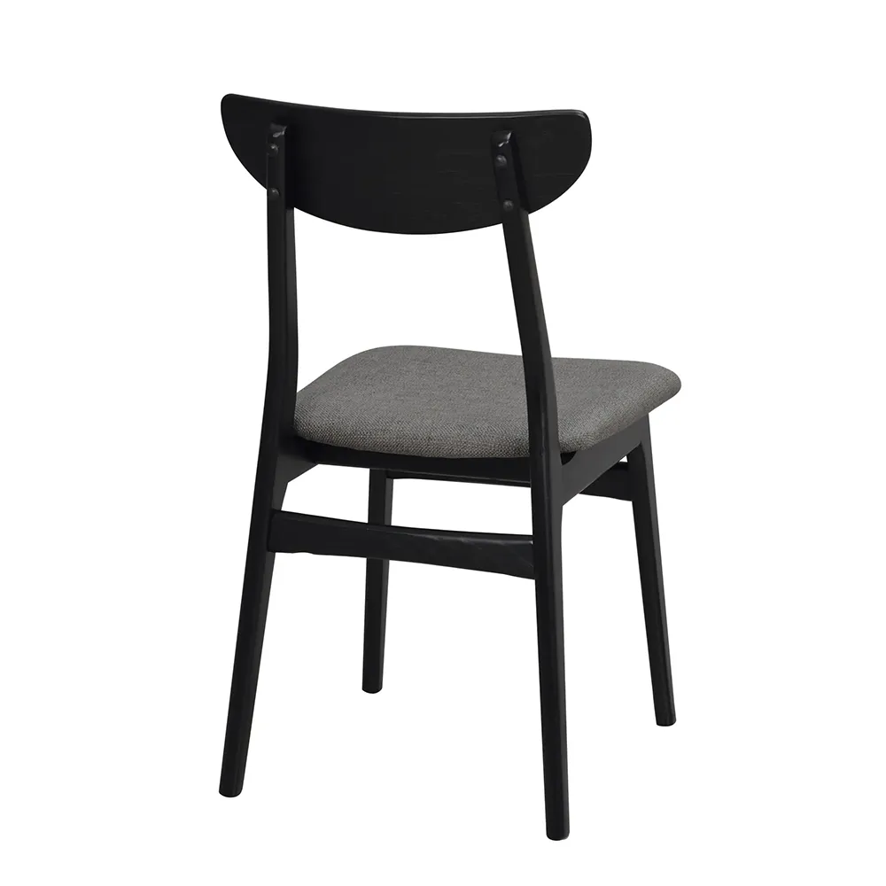 Rodham chair black oak/dark grey