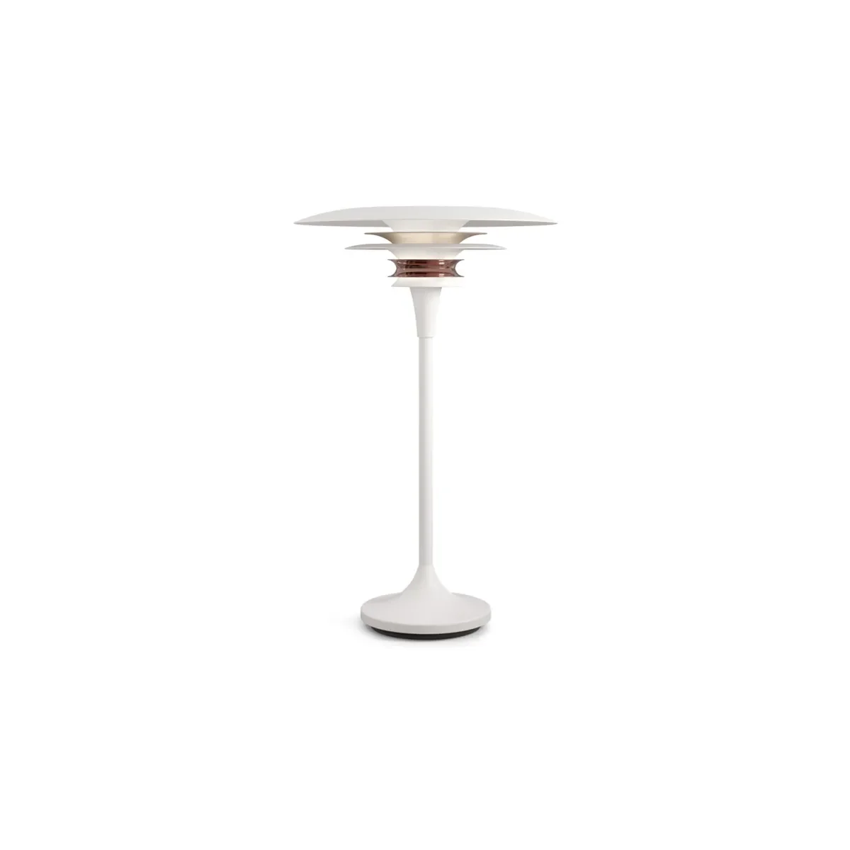 Diablo table lamp Ø30 cm metal matt white/rosé silver