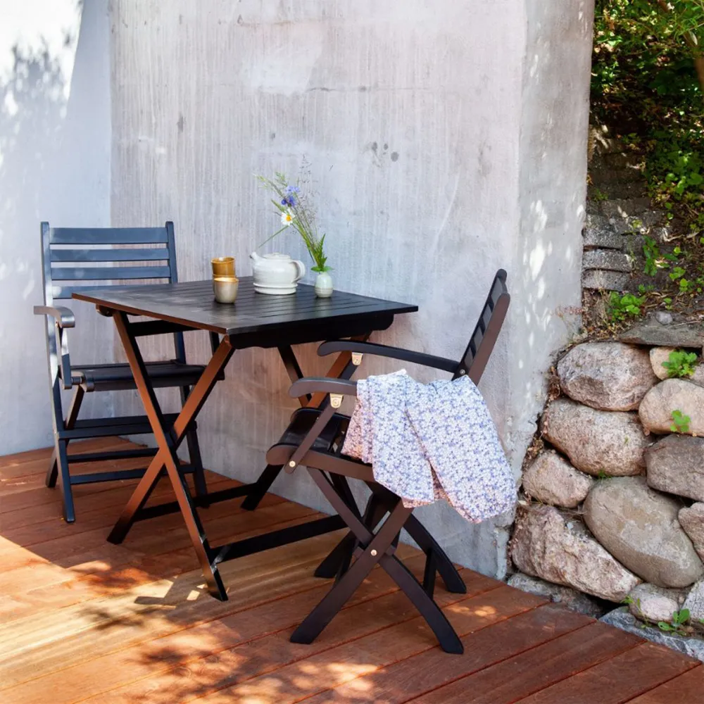 York Café table 70x70 cm black