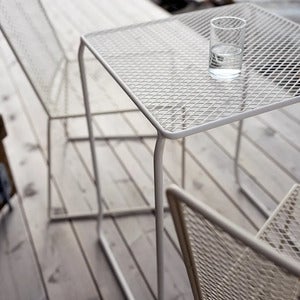 Haru Bistro table 54x54 cm Pearl White