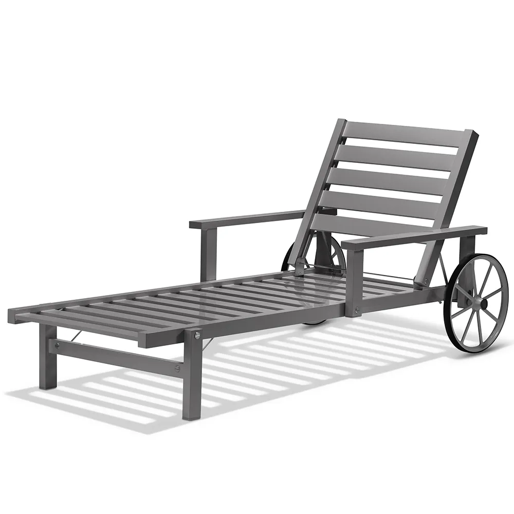 Sunbed Grey Aluminium