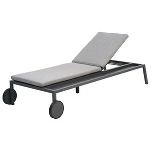 Samvaro sun lounger anthracite Pearl Grey