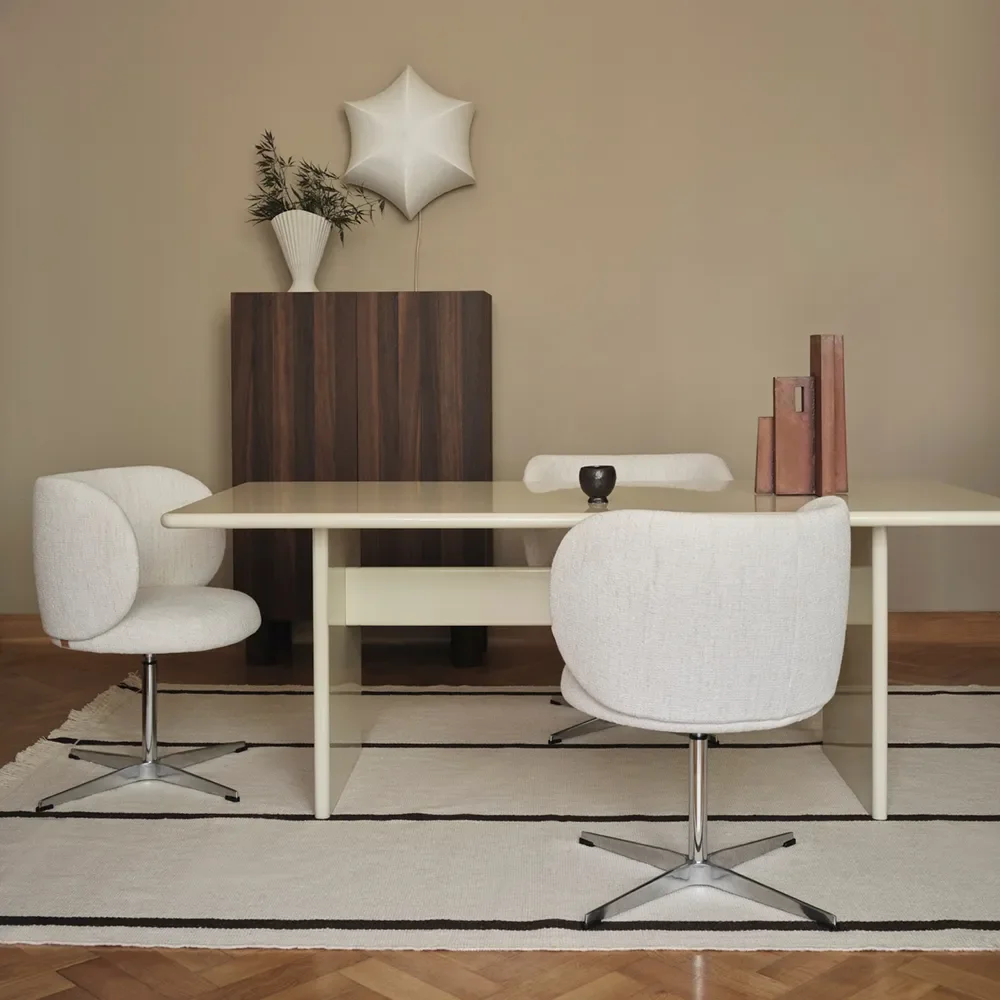 Rink Dining table 240x90 cm - Eggshell