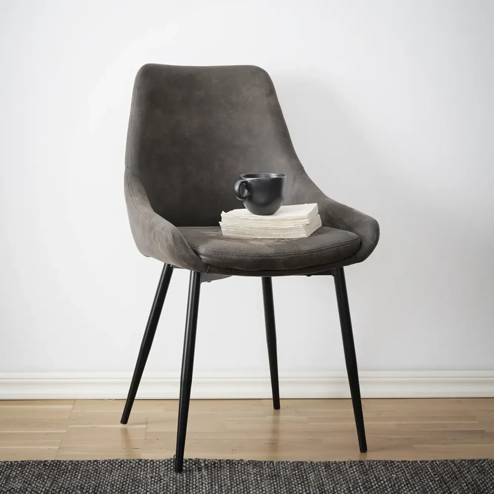 Sierra dining chair grey velvet