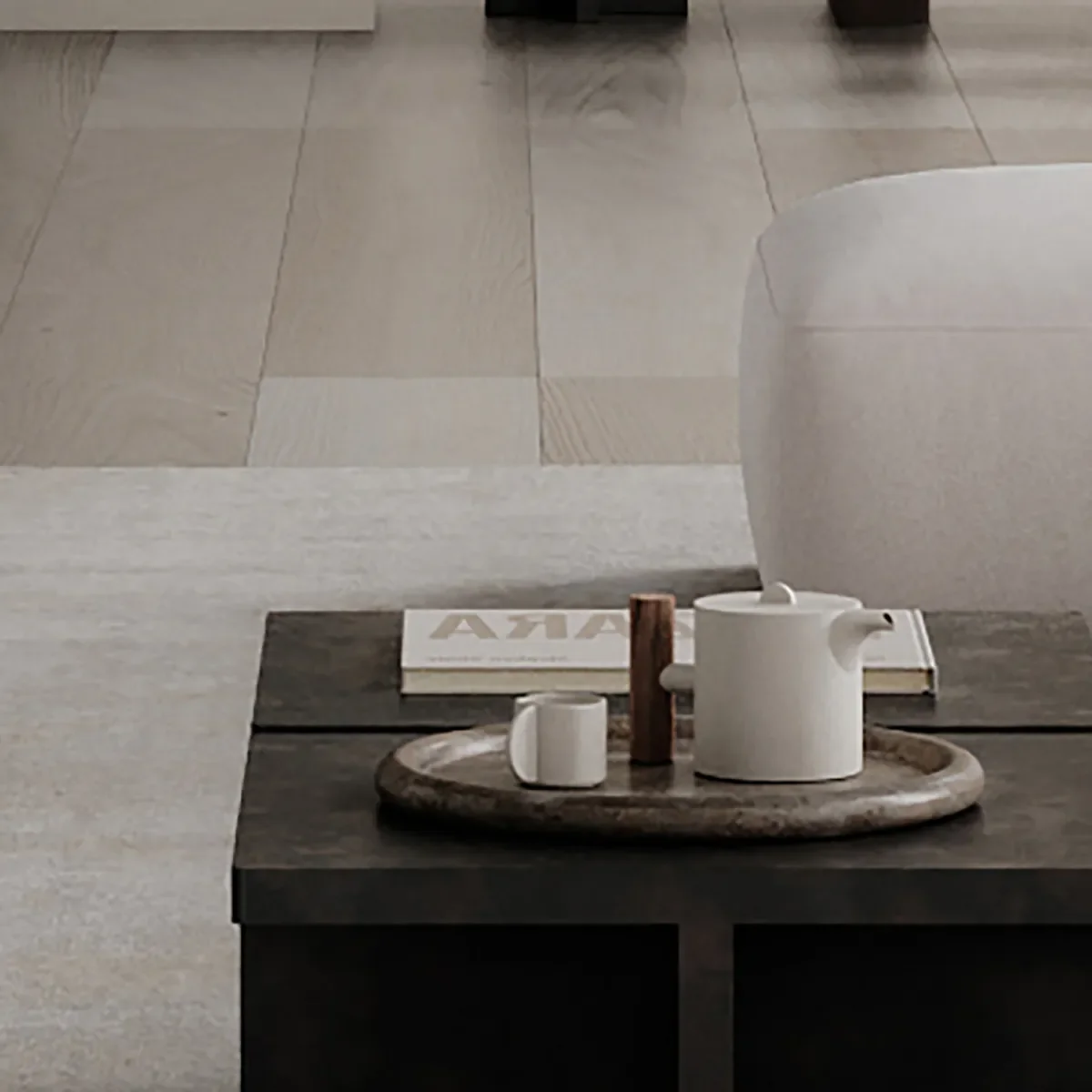 Decorative Tray in Travertine Enkei Medio Ø 30 cm
