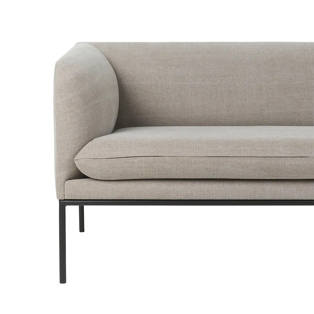 Sofa 2-Seater Turn Cotton Linen Natural