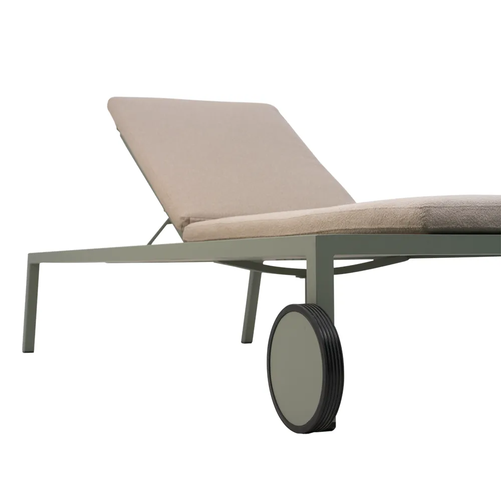 2-pack Samvaro sun lounger  Dusty green / Teddy beige