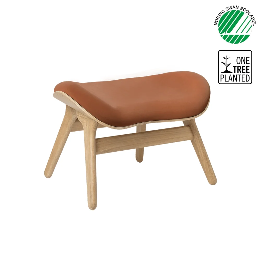 A Conversation Piece Ottoman Footstool Oak/Dunes Rust