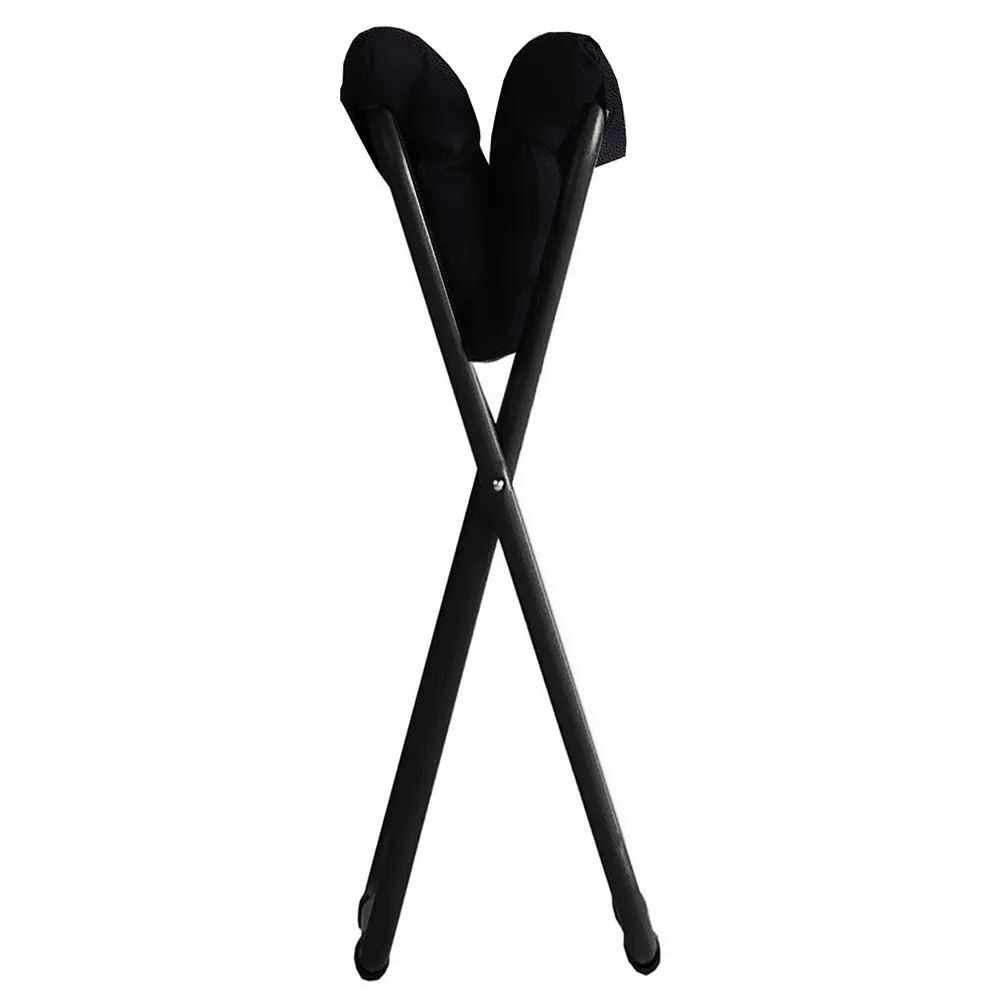 Chico footstool black leather