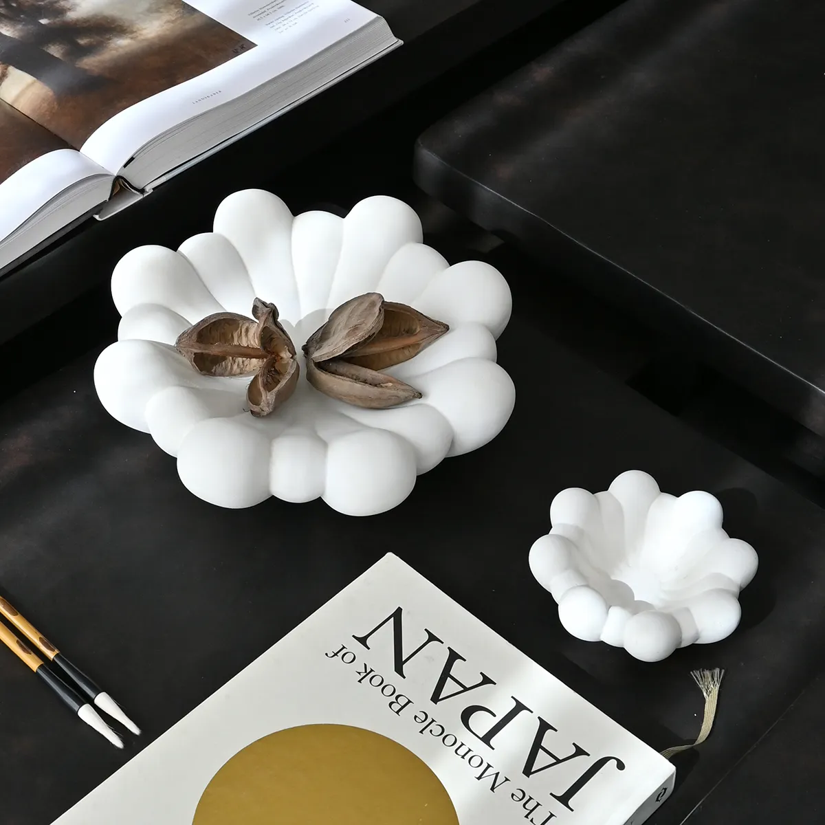 Handmade Decorative Bowl Bloom Bone White Ø 15,5 cm