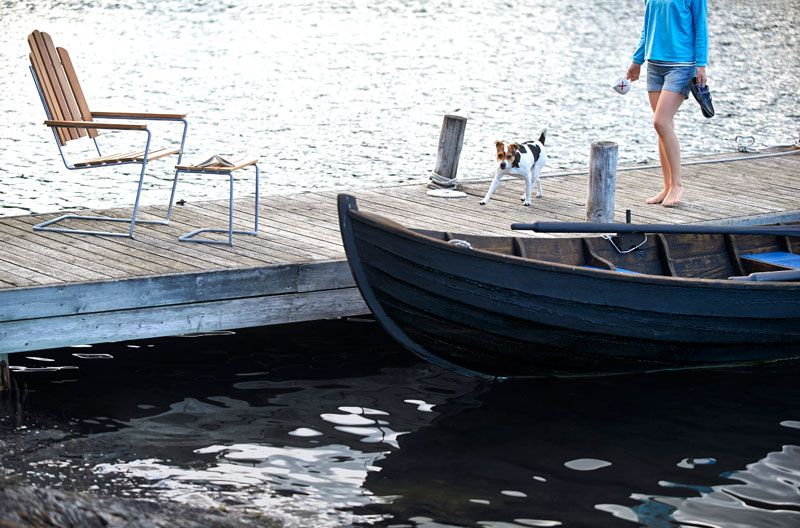 Pallet A3 Untreated Teak / Hot dip galvanised Frame