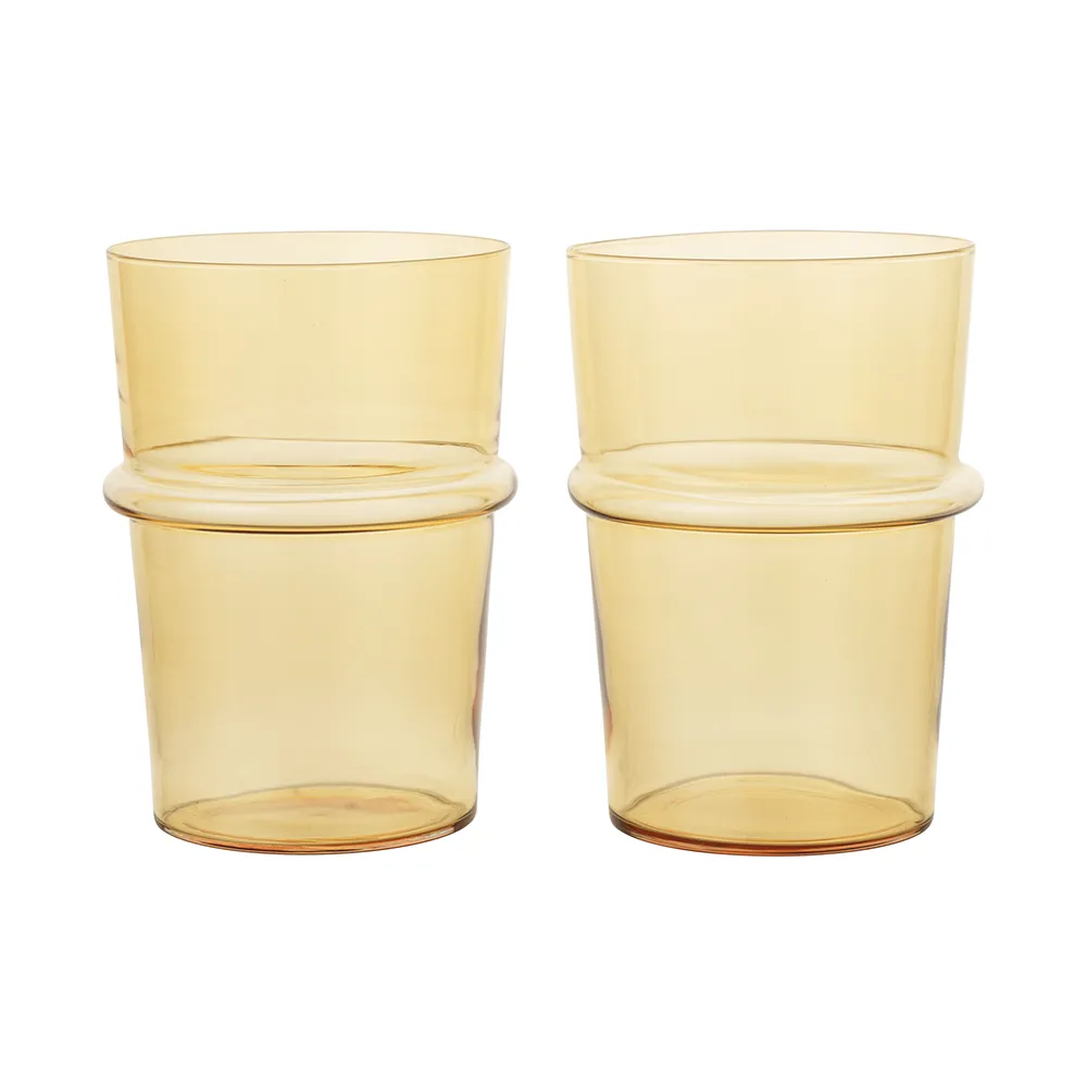 Boya Tall Glasses - Set of 2 - Yellow
