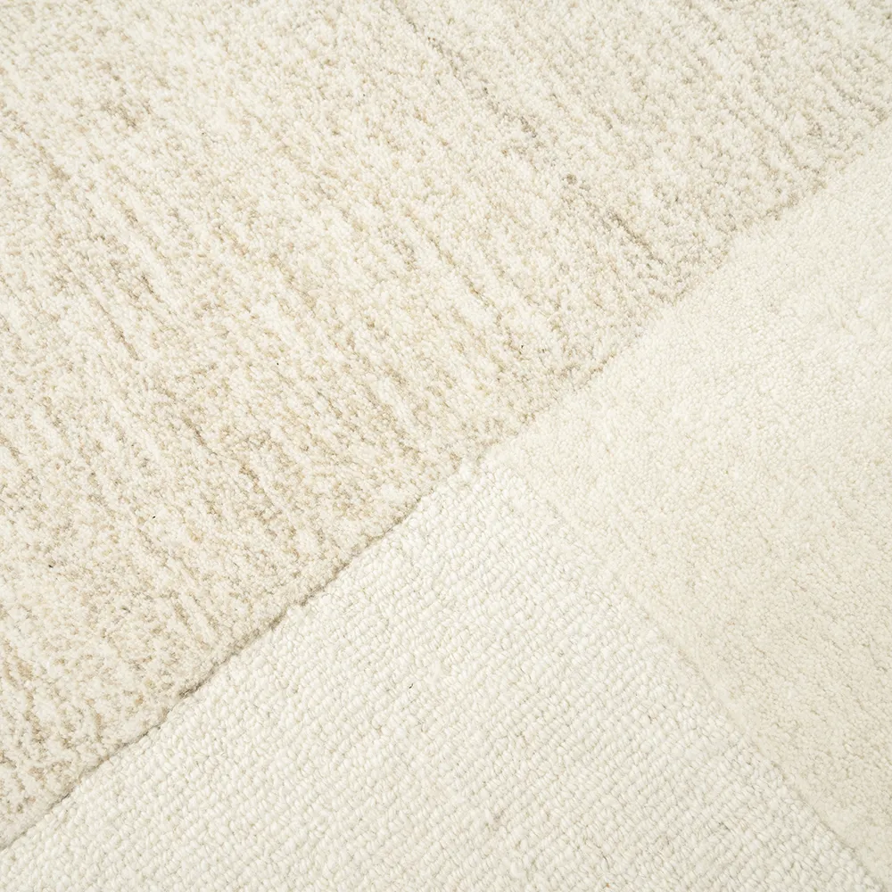 Wool Rug Contour Off-White 290x190 cm