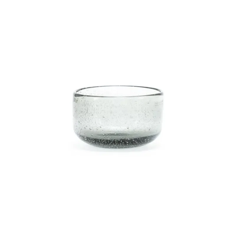 Bubble small bowl 9,3x9,3x6 cm glass grey