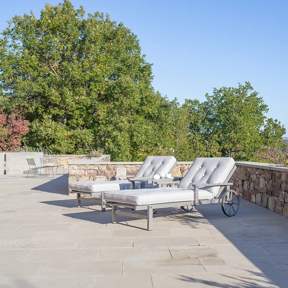 Sunbed Grey Aluminium