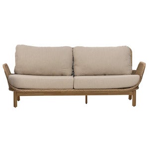 Lily 2,5-seater sofa  Twist straw / Plush wheat / teak