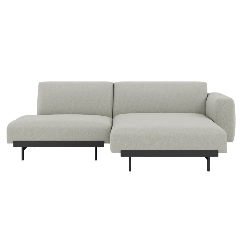 In Situ 2-seater modular sofa - Config 7 - Clay12/Black