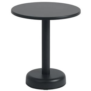 Linear Steel Coffee Table Ø42 cm Anthracite Black 