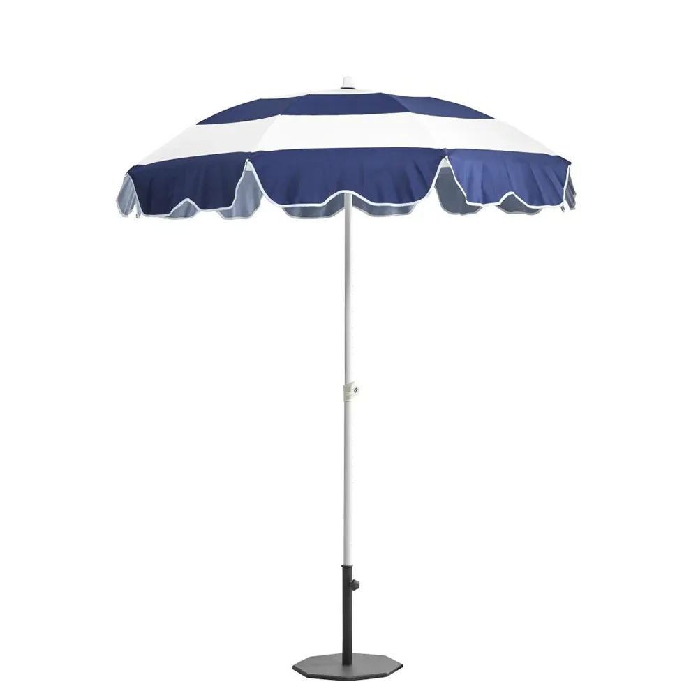 Follina beach umbrella 180 cm Blue-White stripe