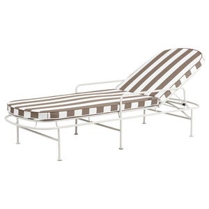 Arts sun lounger Soft White / Beige Stripes