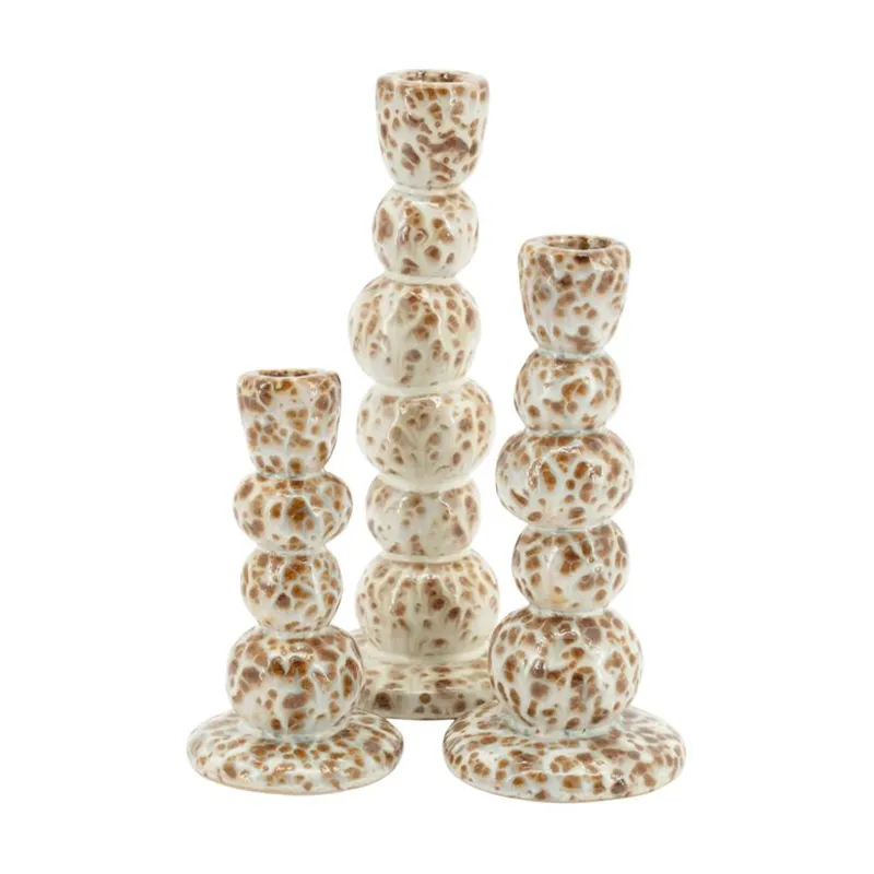 Sekkei (set of 3) 8x8x14,5 cm Stoneware Brown