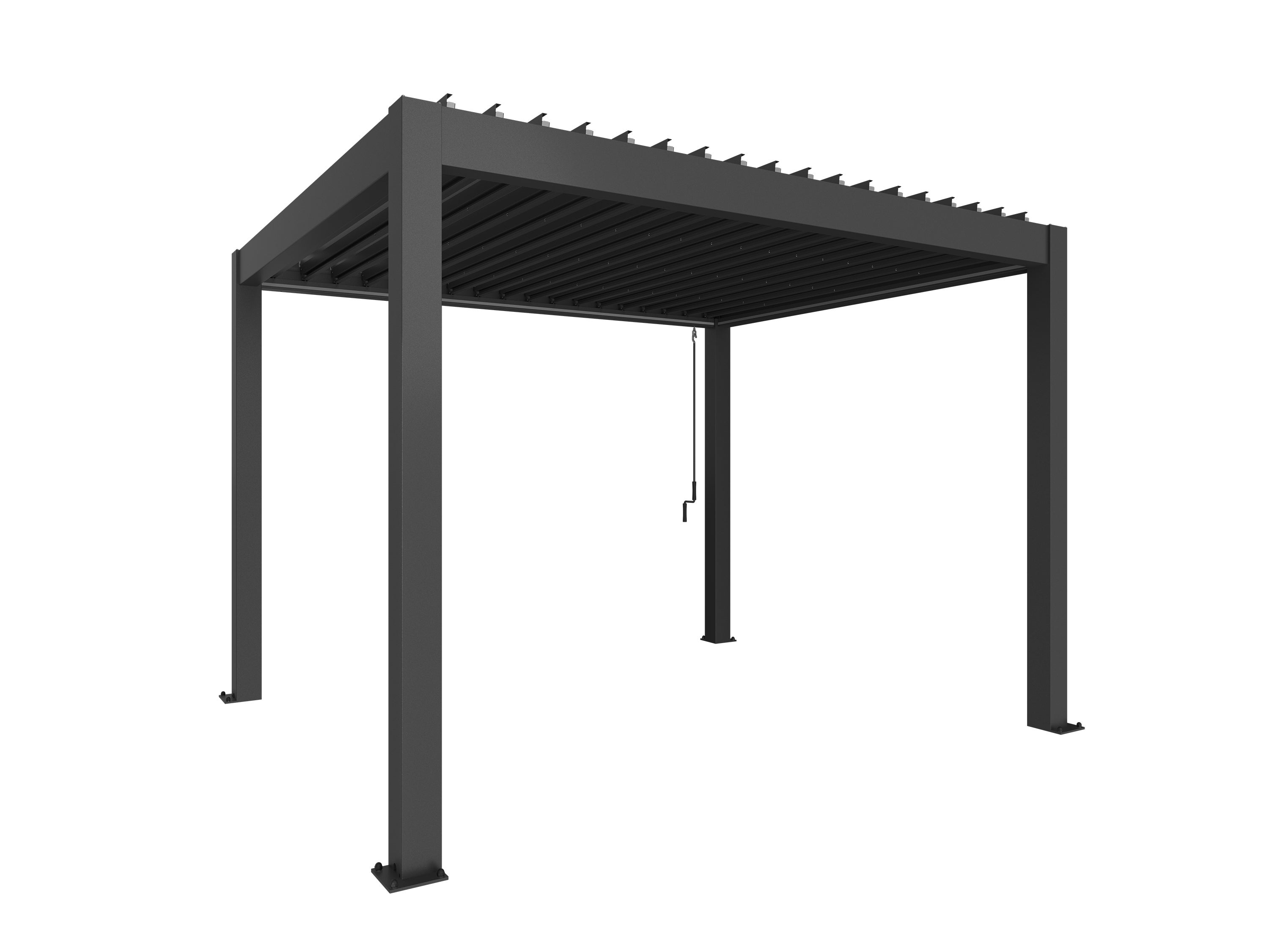 Pergola size 3 x 3.5 metallic dark grey