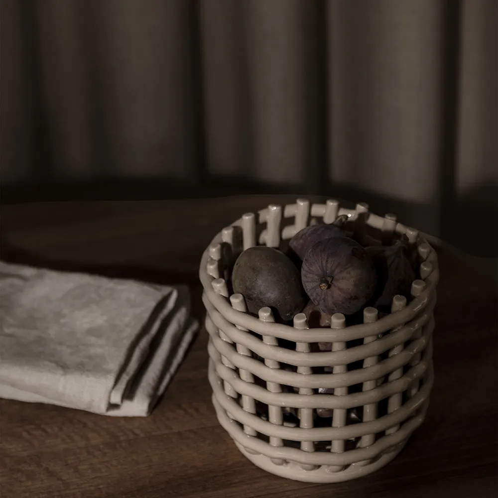 Ceramic Basket - Large - Cashmere