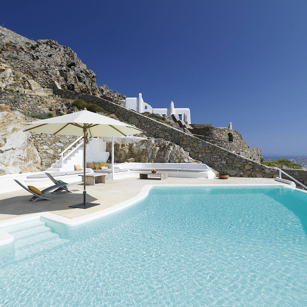 Teakwood parasol 350 cm Cat.4 417 Ocean