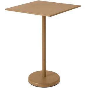 Linear Steel Bar table 70x70 cm Burnt Orange 