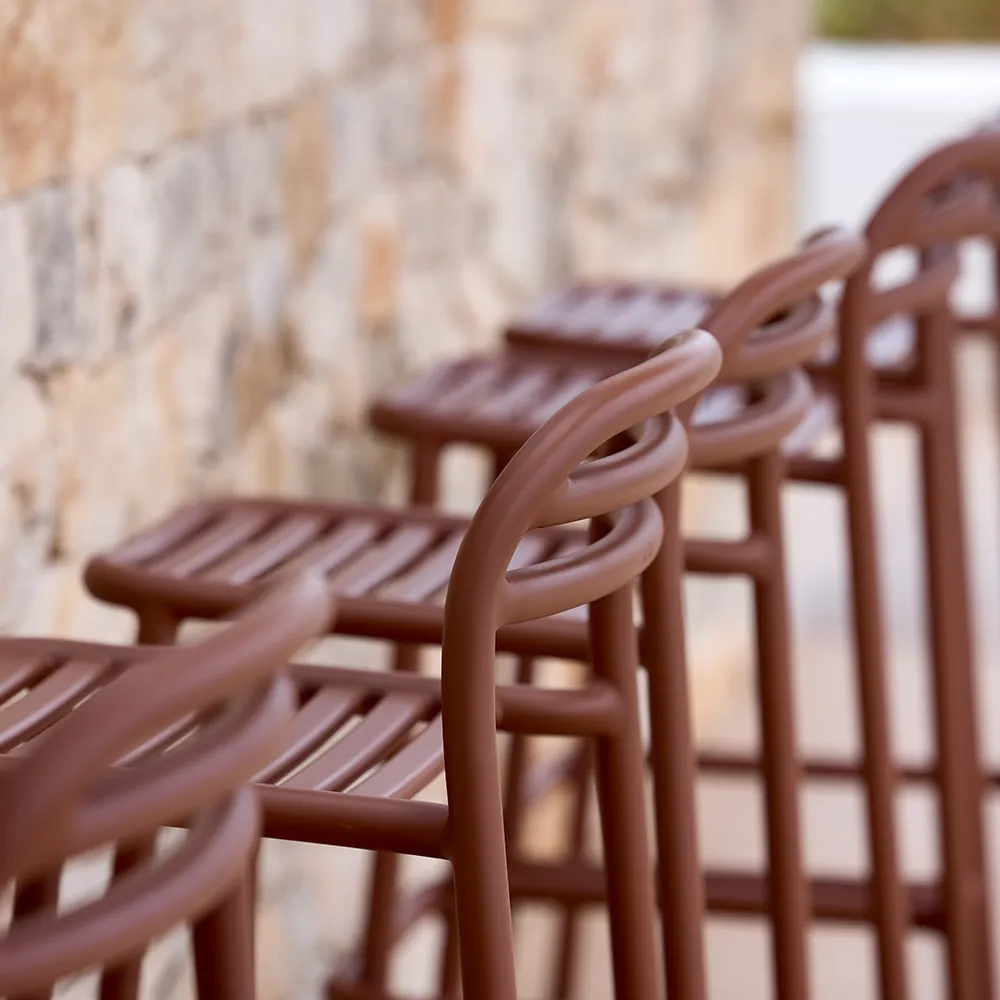 Bliss barchair, stackable Dark green, aluminium